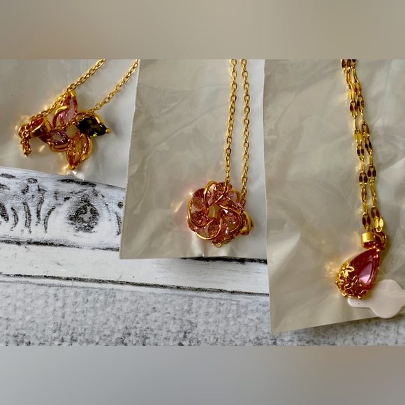 NWT-3 Styles🌸💧🍀Pretty🪞Sparkly Faux Swarovski Like Faceted Lab Created Stones - Picture 7 of 16